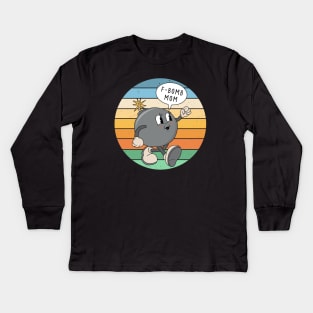 Vintage bomb mascot Kids Long Sleeve T-Shirt